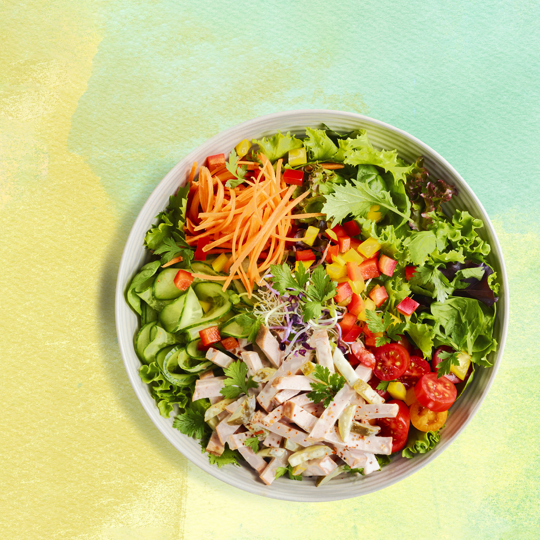Salade bowl savoureux à base de fromage d’Italie