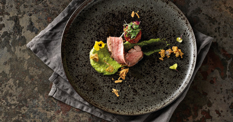 Bavette en 2 façons, avec avocat et grains de moutarde