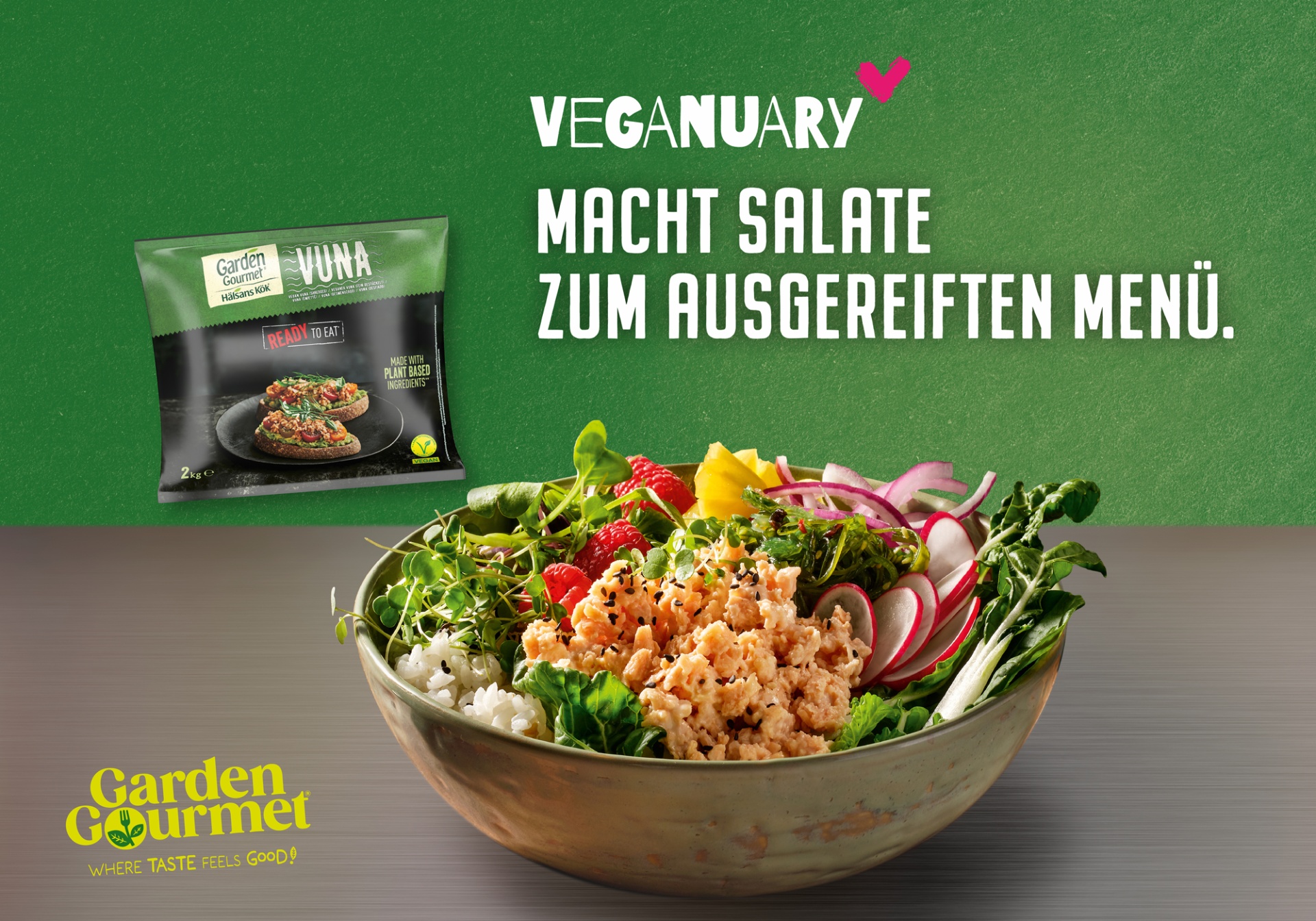 Salatbowl mit veganem Thunfisch von Garden Gourmet