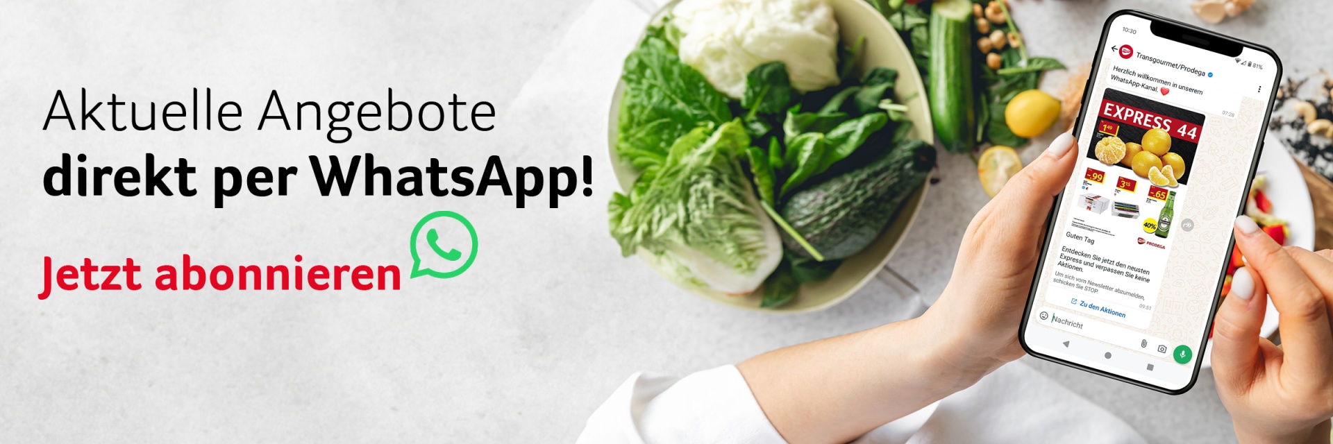 Angebote direkt per WhatsApp