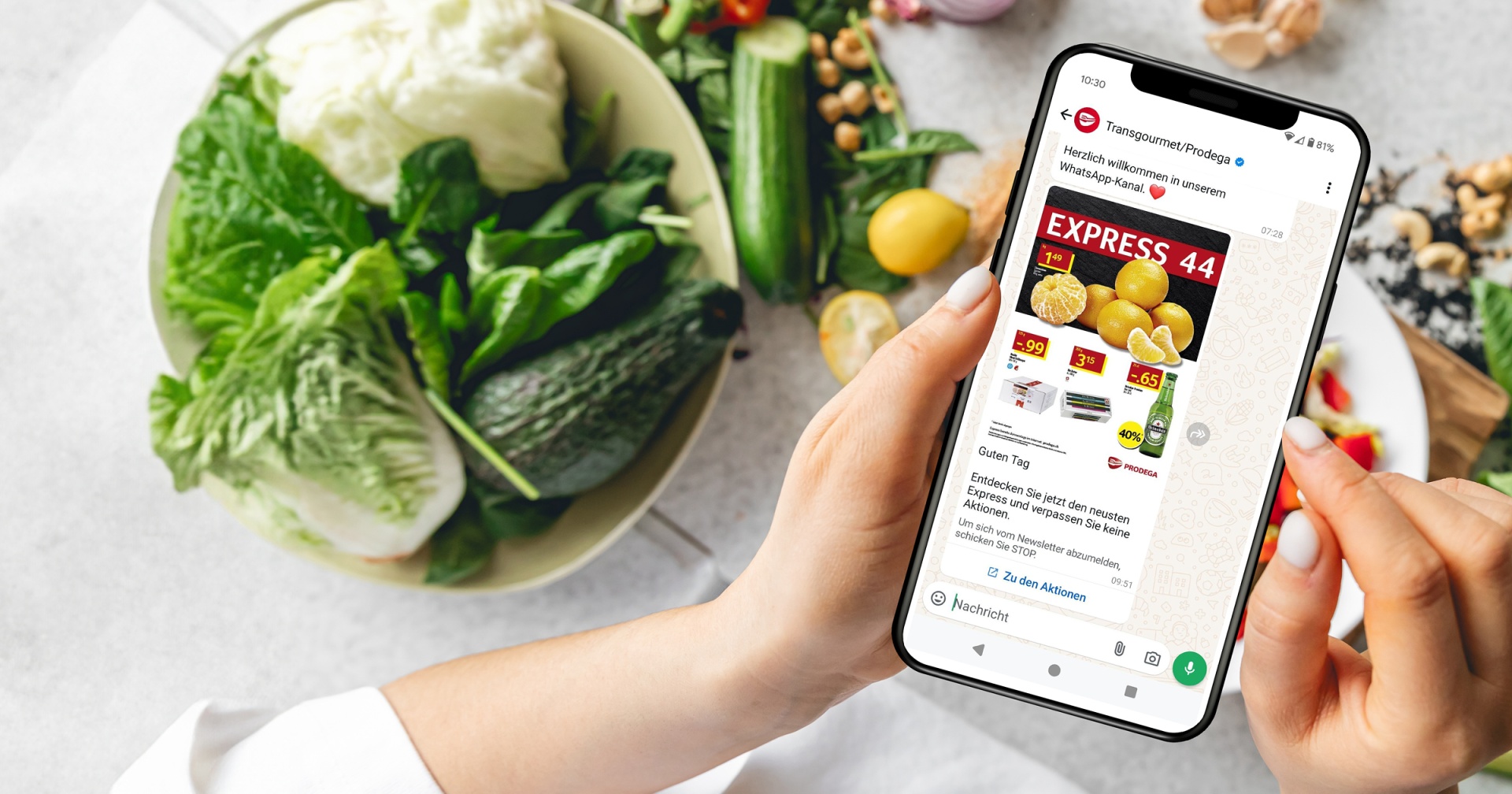 Aktuelle Angebote direkt per WhatsApp
