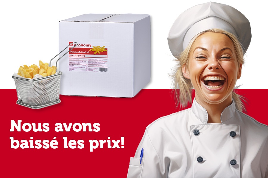 Profitez maintenant de prix fous sur les frites!